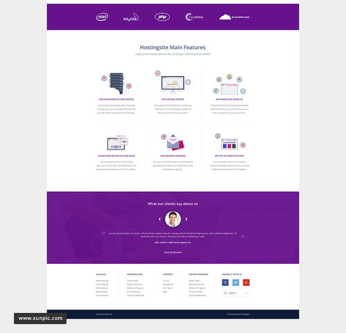 托管服务类网站模板hosting site template 网页设计 网页设计